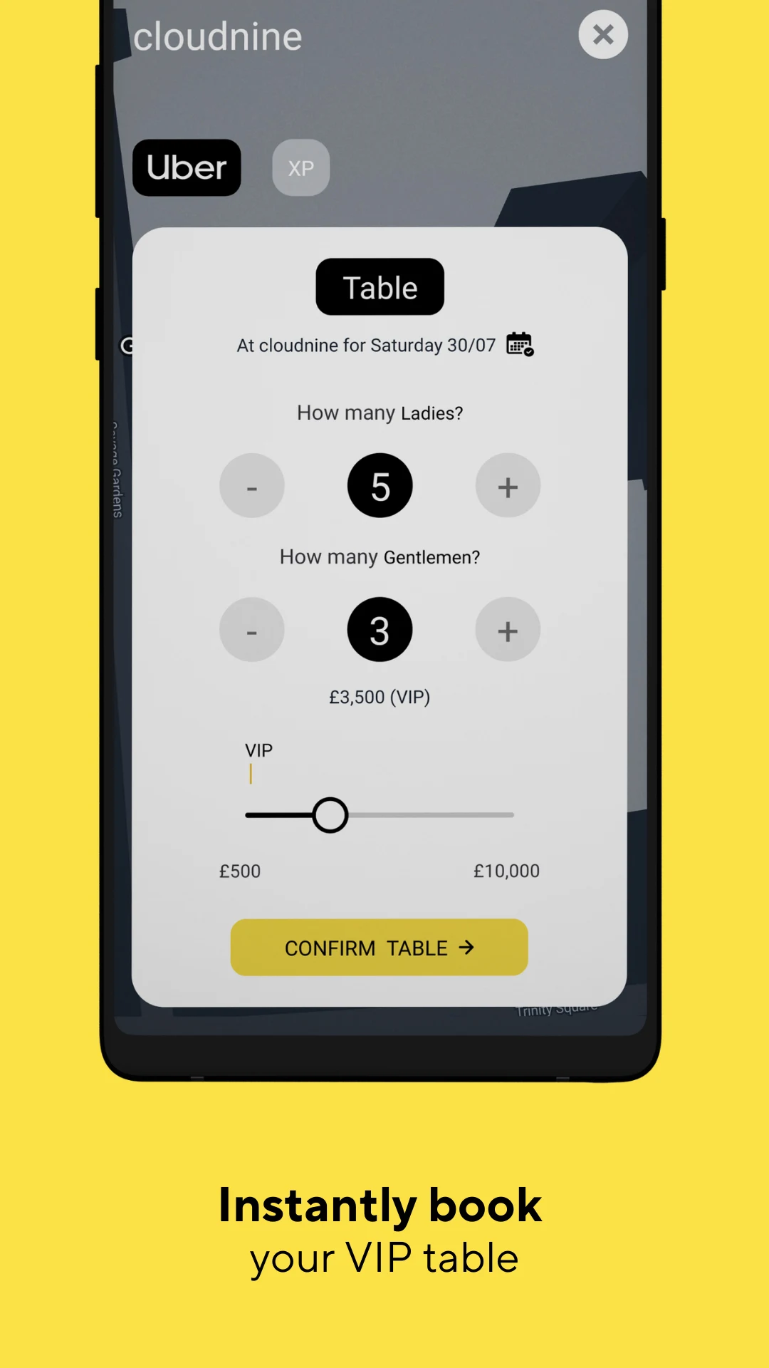 Nightclub Booking Subnight screenshot